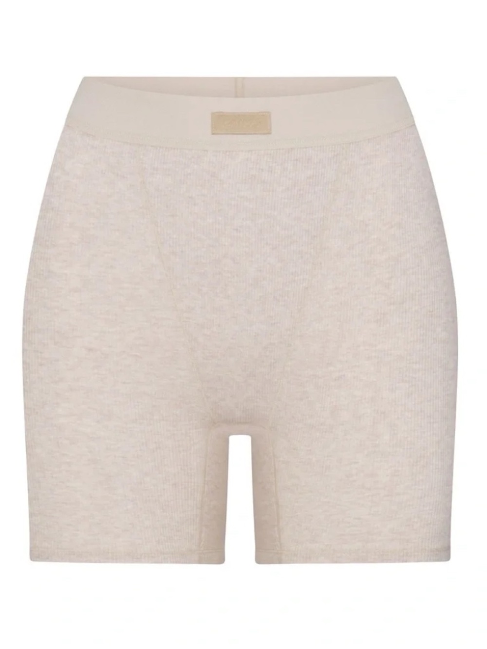 Skims heather oatmeal cotton rib boxer shorts size Medium